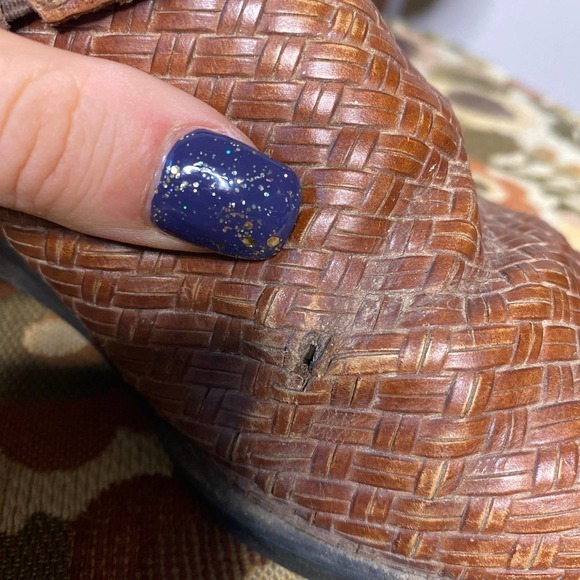 Western Slip on Brown Weaved Ariat Clogs 6 - Picture 8 of 9